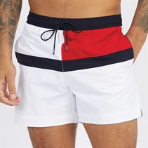 Tommy Hilfiger Mens Medium Drawstring Swimshorts TH Optic White