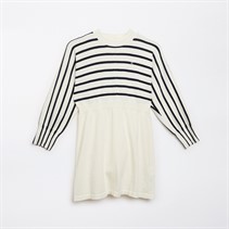 Tommy Hilfiger Girls Stripe Jumper Dress Ivory Petal Stripe