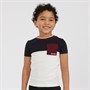 Tommy Hilfiger Boys Colorblock Embroidery T-Shirt Ancient White