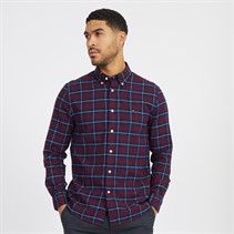 Tommy Hilfiger Mens Brushed Easy Check Shirt Deep Rouge Multi Check