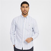 Tommy Hilfiger Mens Multi Stripe Oxford Shirt Cloudy Blue/Rouge/Multi