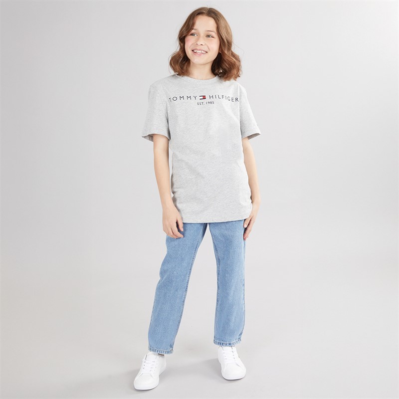 Tommy Hilfiger Girls Essential T-Shirt Light Grey Heather