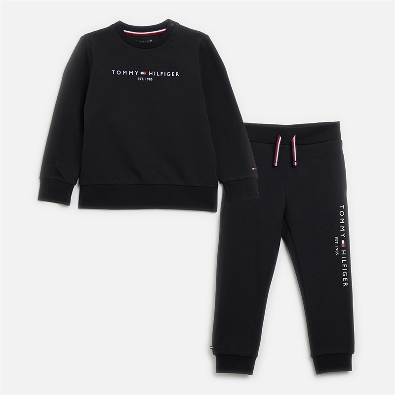 Tommy Hilfiger Kids Essential Tracksuit Black
