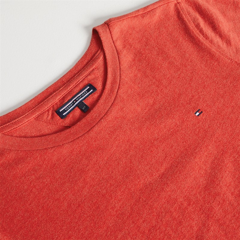 Tommy Hilfiger Boys Basic Knit T-Shirt Apple Red Heather