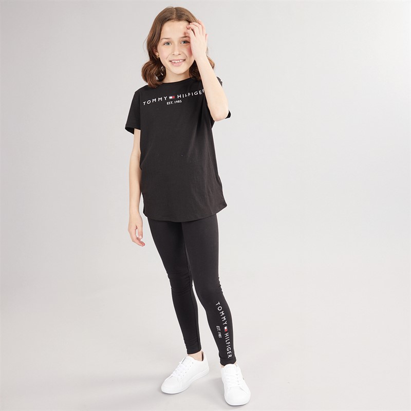Tommy Hilfiger Girls Essential Leggings Black