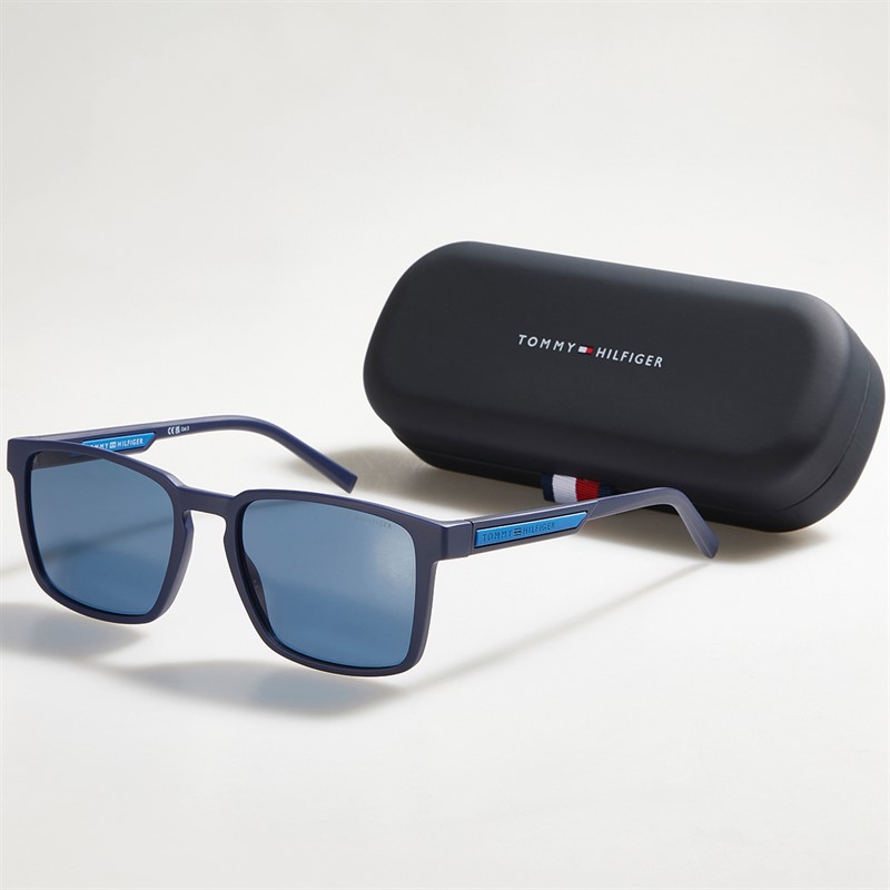 Tommy Hilfiger Mens Suglasses Matte Blue