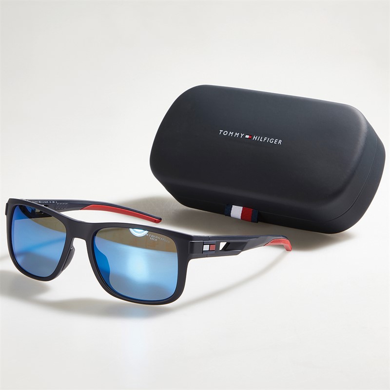 Tommy Hilfiger Mens Suglasses Matte Blue