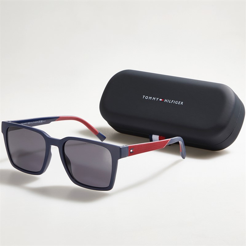 Tommy Hilfiger Mens Suglasses Blue Red