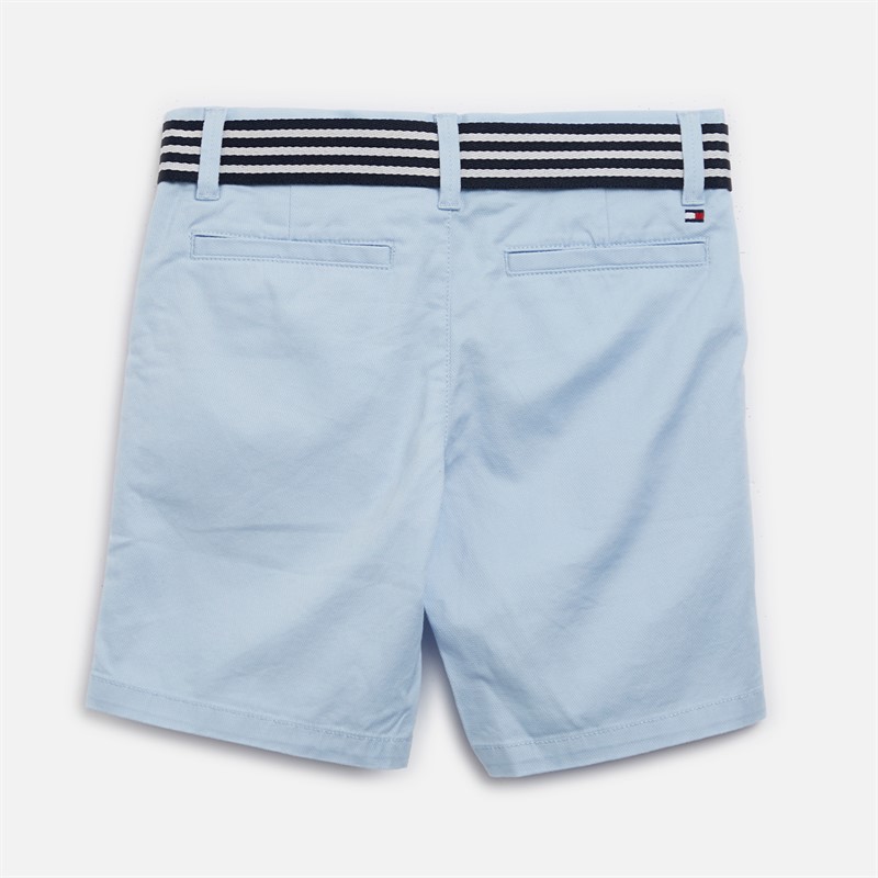 Tommy Hilfiger Boys Woven Belted Shorts Breezy Blue