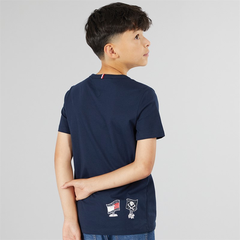 Tommy Hilfiger Boys Flag Fun T-Shirt Dark Night Navy