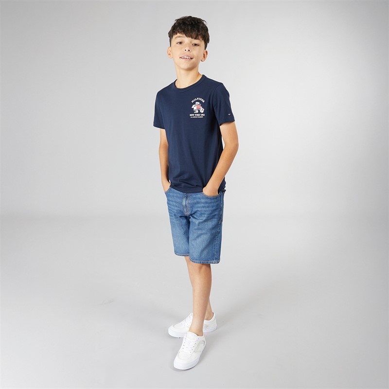 Tommy Hilfiger Boys Flag Fun T-Shirt Dark Night Navy