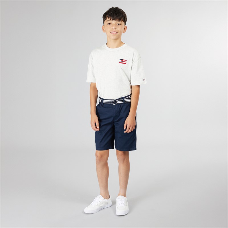 Tommy Hilfiger Boys Woven Belted Shorts Dark Night Navy