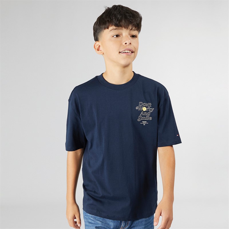 Tommy Hilfiger Boys Fun Graphic T-Shirt Dark Night Navy