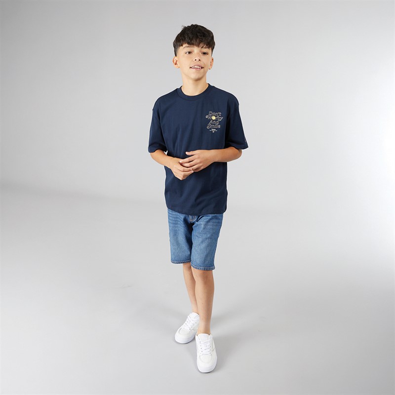 Tommy Hilfiger Boys Fun Graphic T-Shirt Dark Night Navy