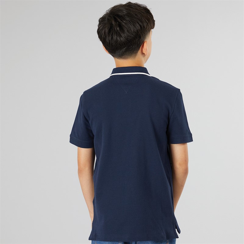 Tommy Hilfiger Boys Flag Polo Shirt Dark Night Navy