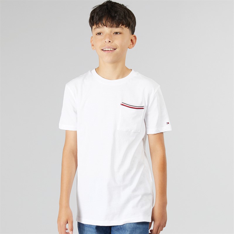 Tommy Hilfiger Boys Pocket T-Shirt White