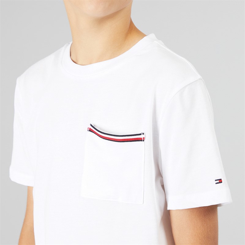Tommy Hilfiger Boys Pocket T-Shirt White