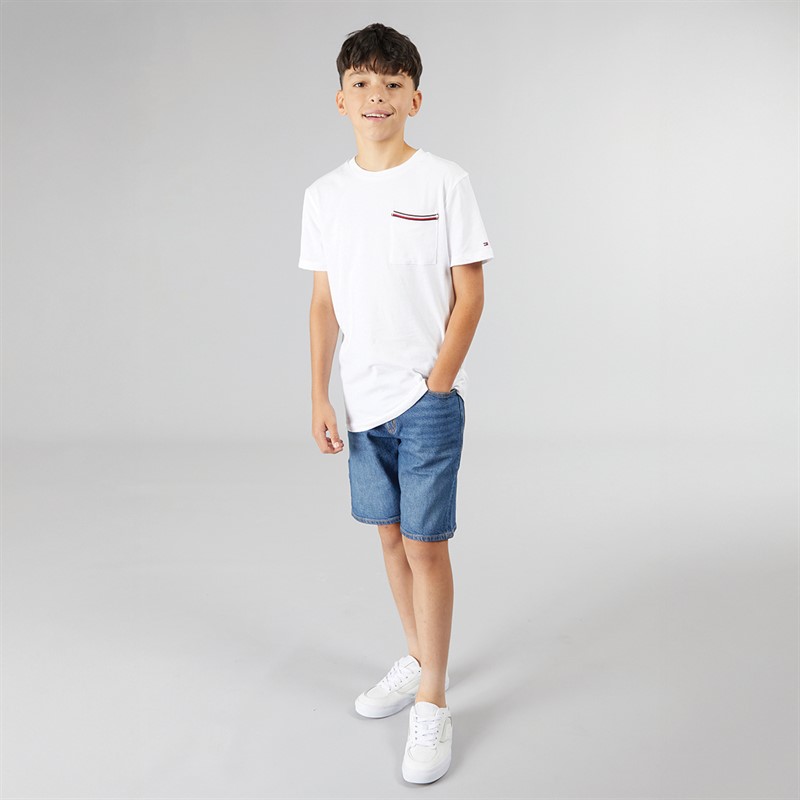 Tommy Hilfiger Boys Pocket T-Shirt White