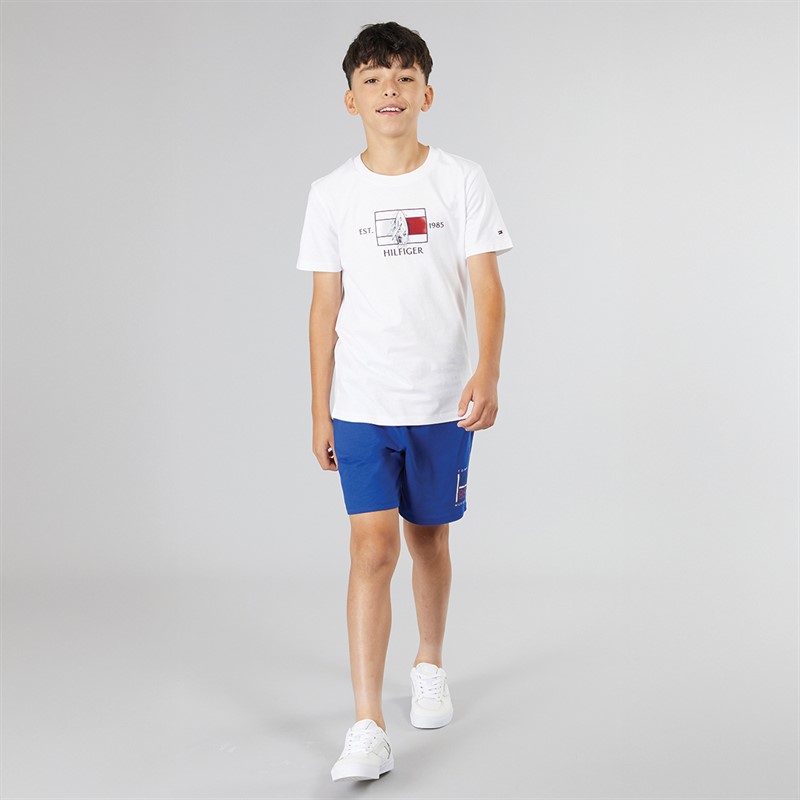 Tommy Hilfiger Boys Flag Yacht T-Shirt White