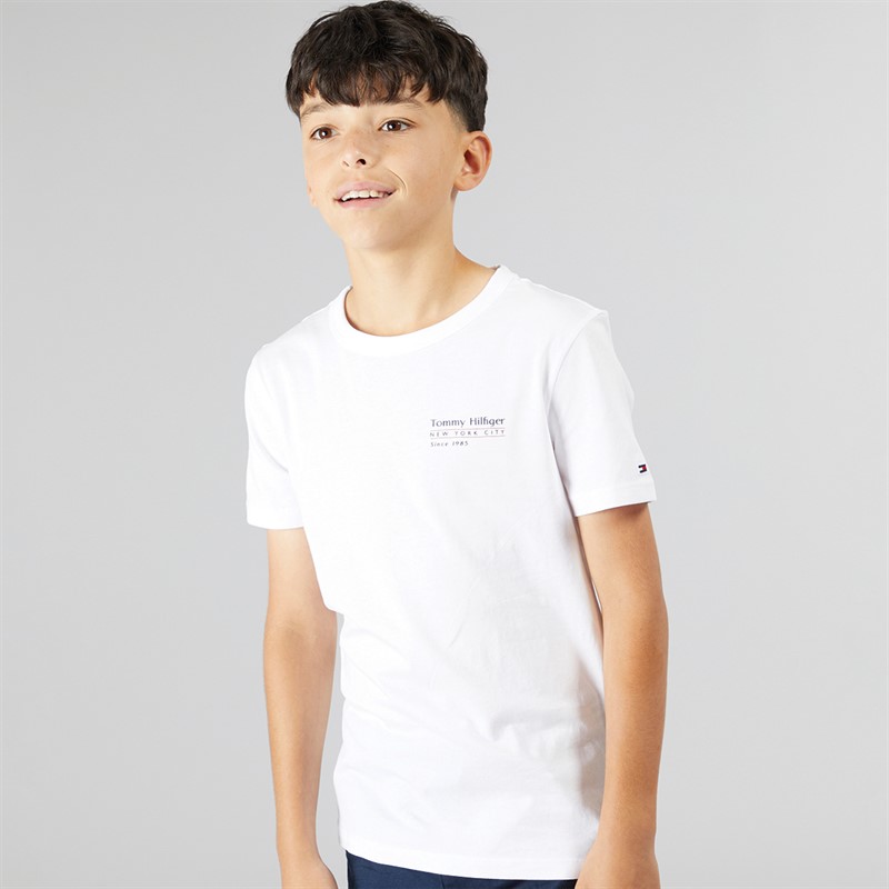 Tommy Hilfiger Boys Flag Fun T-Shirt White