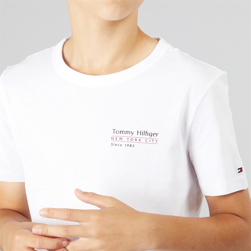 Tommy Hilfiger Boys Flag Fun T-Shirt White