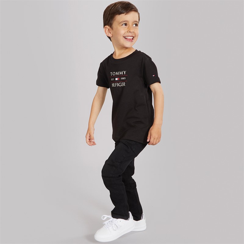 Tommy Hilfiger Boys Flag T-Shirt Black