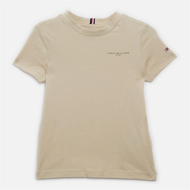 Tommy Hilfiger Kids Mini Corp Logo T-Shirts Classic Beige