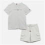 Tommy Hilfiger Boys T-Shirt And Shorts Co-Ord Set Snow White Heather