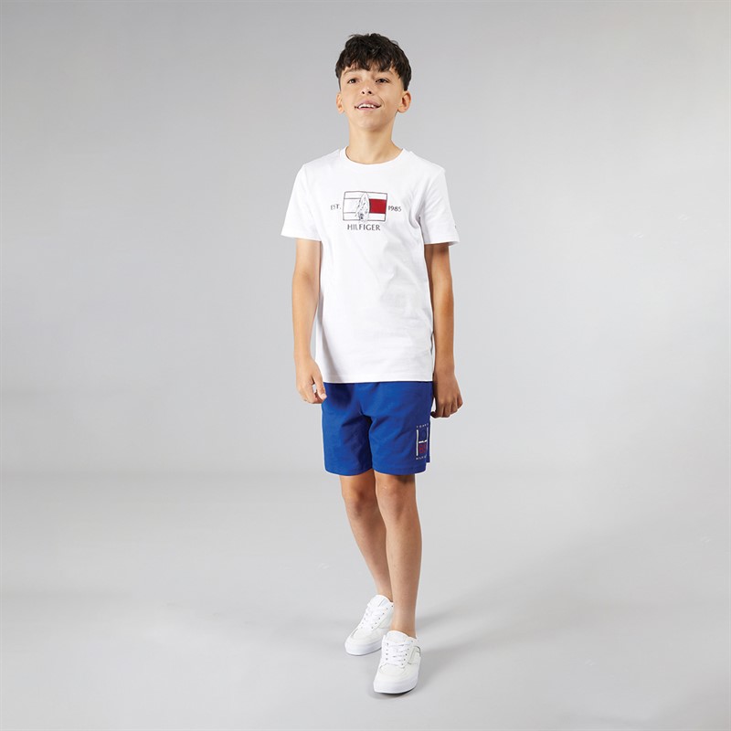 Tommy Hilfiger Boys Graphic Sweat Shorts Wedge Blue