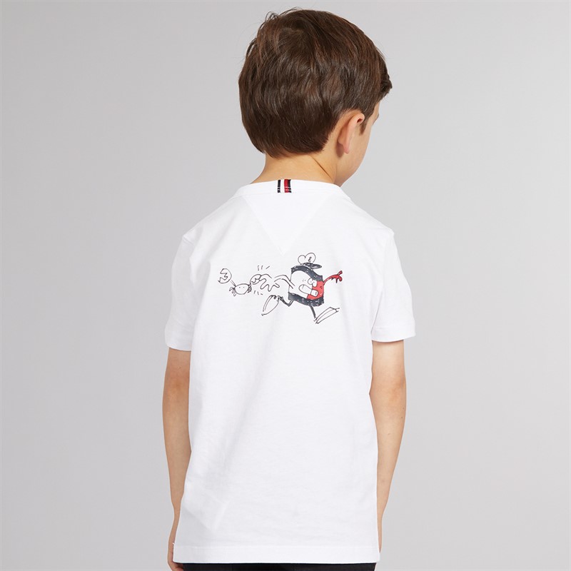 Tommy Hilfiger Boys Flag Fun T-Shirt White