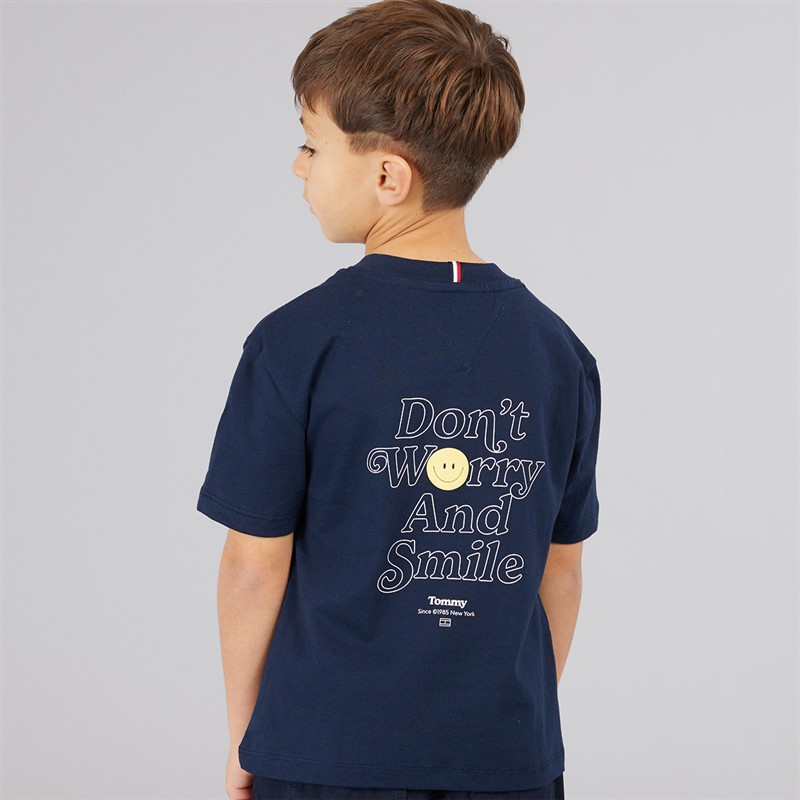 Tommy Hilfiger Boys Fun Graphic T-Shirt Dark Night Navy