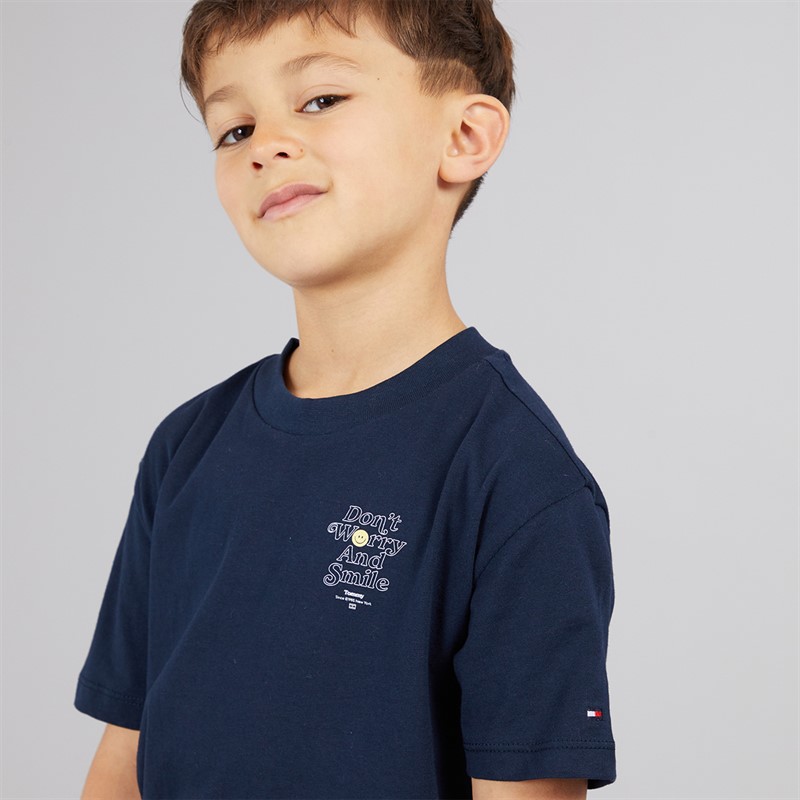 Tommy Hilfiger Boys Fun Graphic T-Shirt Dark Night Navy