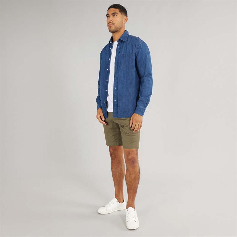 Tommy Hilfiger Mens Harlem Chino Shorts Battle Green