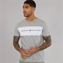 Tommy Hilfiger Mens Block T-Shirt Light Grey Heather