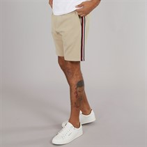 Tommy Hilfiger Mens Global Stripe Sweat Shorts Sandalwood