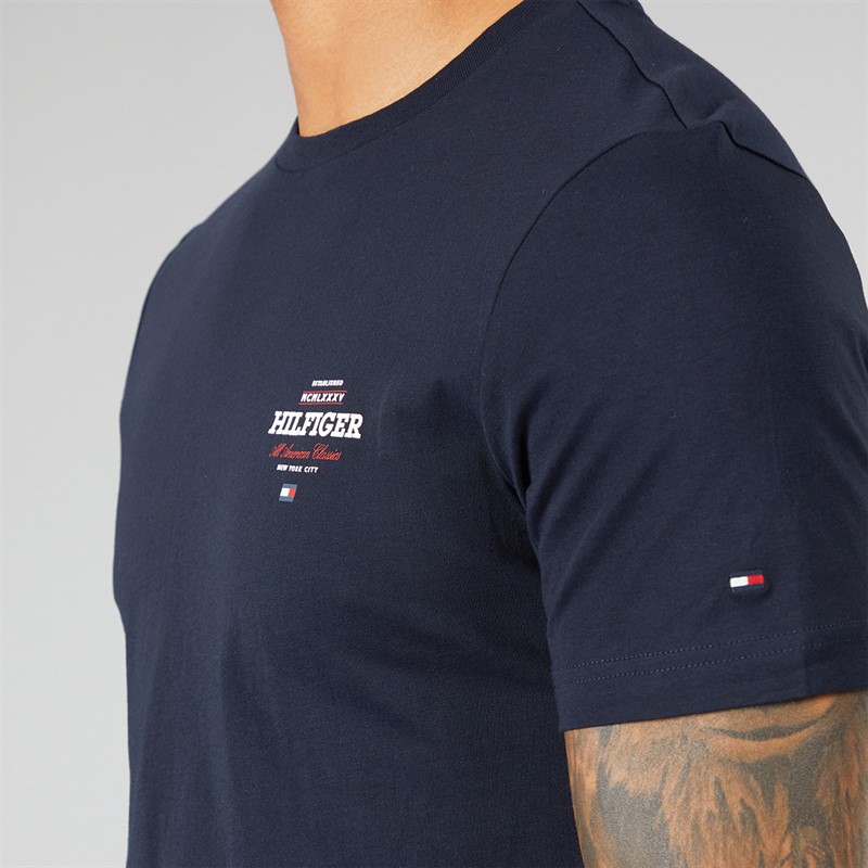 Tommy Hilfiger Mens Monotype All America T-Shirt Desert Sky