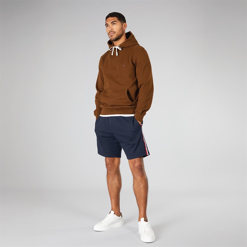 Tommy Hilfiger Mens Fleece Hoodie Rich Mocha