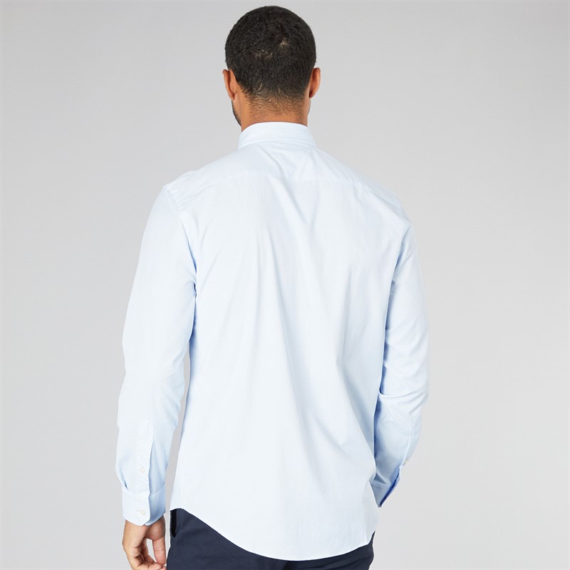 Tommy Hilfiger Mens Performance Print Long Sleeve Shirt Optic White Allover