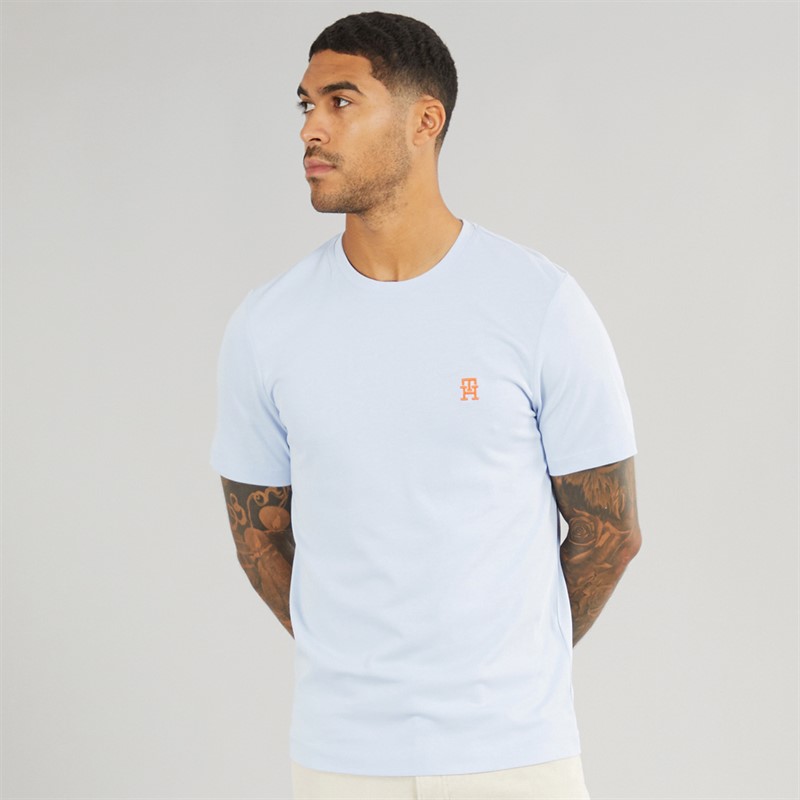Tommy Hilfiger Mens Monogram T-Shirt Breezy Blue