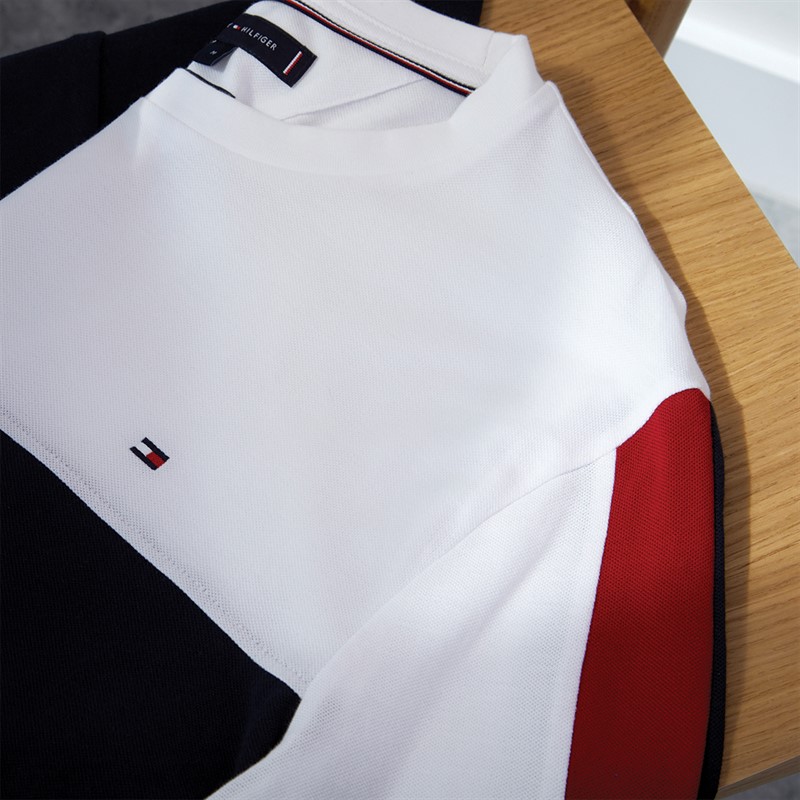 Tommy Hilfiger Mens Global Stripe T-Shirt White