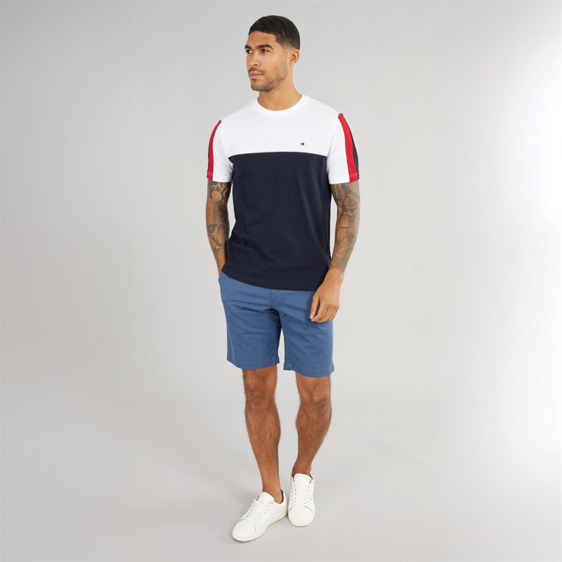 Tommy Hilfiger Mens Global Stripe T-Shirt White