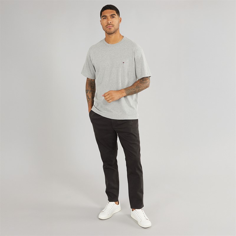 Tommy Hilfiger Mens Essential Relaxed Fit T-Shirt Light Grey Heather