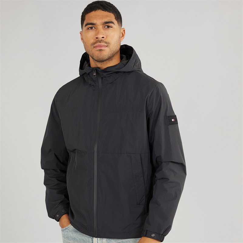 Tommy Hilfiger Mens Hooded Jacket Black
