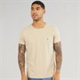 Tommy Hilfiger Mens Stretch Slim Fit T-Shirt Sandalwood