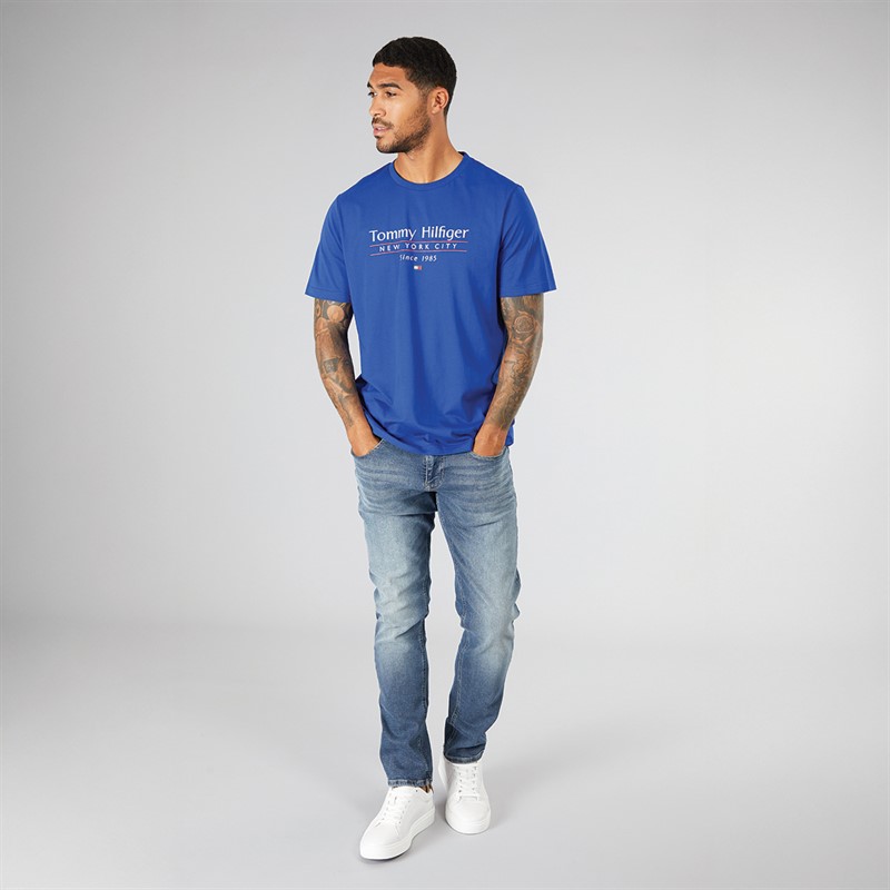 Tommy Hilfiger Mens Hilfiger T-Shirt Wedge Blue