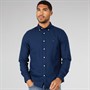 Tommy Hilfiger Mens Dobby Long Sleeve Shirt Carbon Navy