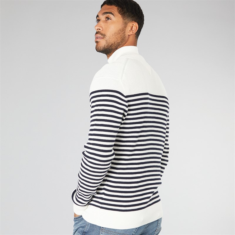 Tommy Hilfiger Mens Racking Structure Sweatshirt Ivory Petal/Desert Sky