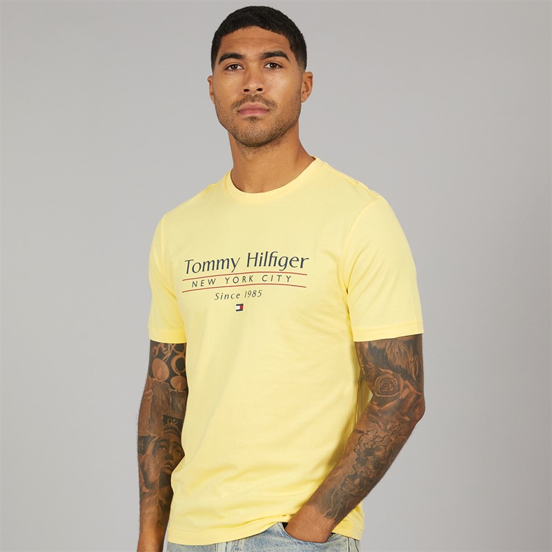 Tommy Hilfiger Mens Hilfiger T-Shirt Citronella