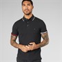 Tommy Hilfiger Mens Flag Cuff Slim Fit Polo Black