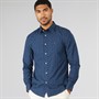 Tommy Hilfiger Mens Flex Poplin Long Sleeve Shirt Night Sky Allover